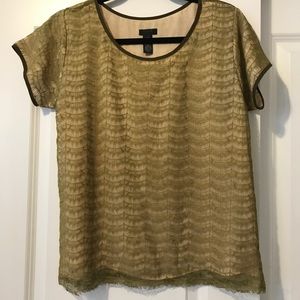 Jcrew sage colored lace top. Like new